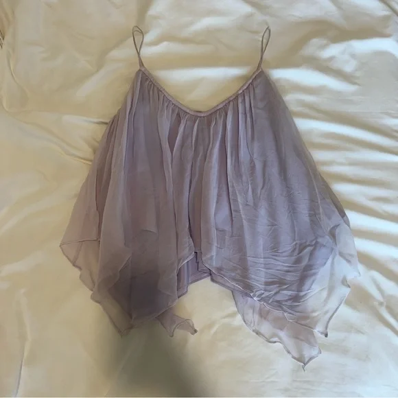 Elizabeth & James Veronique
Handkerchief-Hem Lilac Top - Picture 2 of 4